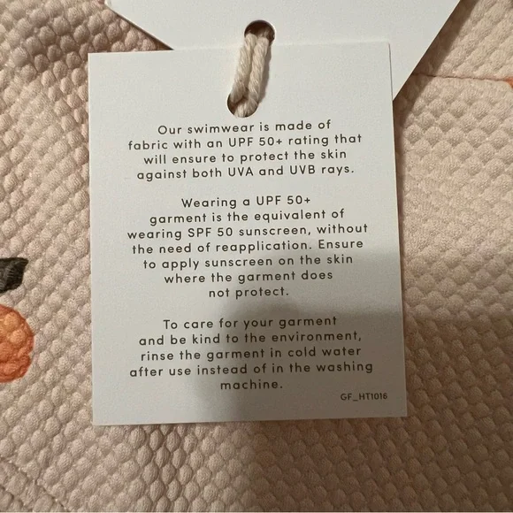 NWT GARBO & FRIENDS Peaches Bloomer Diaper UV Protection size 6-12mo - Picture 9 of 9